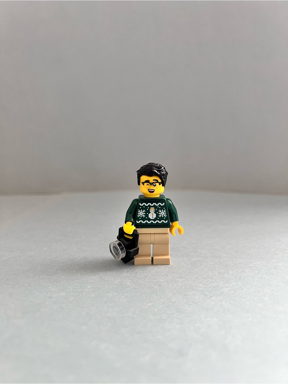LEGO City Man in Dark Green Holiday Sweater Minifigure